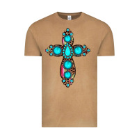Gemstone Cross Vintage Tee | Teevron