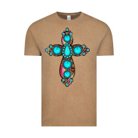 Vintage Coffee gemstone cross Vintage Tee - JahusDesignShop