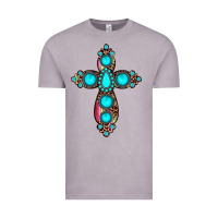 Vintage Zinc gemstone cross Vintage Tee - JahusDesignShop