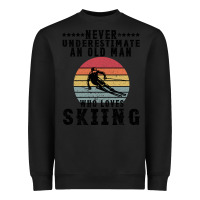 Black Never Underestimate An Old Man Who Loves Skiing Heavyweight Sweatshirt - Bettercallsaul