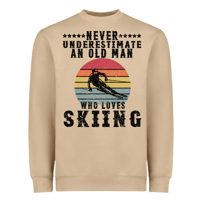 Never Underestimate An Old Man Who Loves Skiing Heavyweight Sweatshirt by Bettercallsaul | Teevron