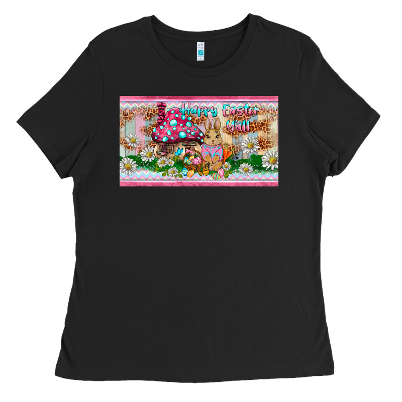 Happy Easter Y'all Rabbit Sippy Cup Ladies Tee by BarkalooDesign | Teevron