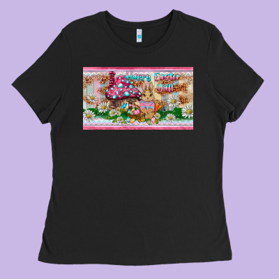 Happy Easter Y'all Rabbit Sippy Cup Ladies Tee Designed By Barkaloodesign
