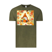 Vintage Olive fall gnome Vintage Tee - MaliasSmallBusiness