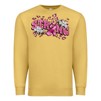 Antique Gold Strong Cancer Awareness Premium Sweatshirt - FaDigitalArtStudio