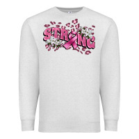 Oatmeal Heather Strong Cancer Awareness Premium Sweatshirt - FaDigitalArtStudio