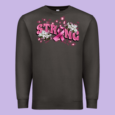 Strong Cancer Awareness Premium Sweatshirt Designed By Fadigitalartstudio