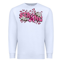 White Strong Cancer Awareness Premium Sweatshirt - FaDigitalArtStudio