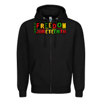 Black freedom juneteenth Zipper Hoodie - CowGirlArtShop