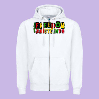 Freedom Juneteenth Zipper Hoodie Designed By Cowgirlartshop