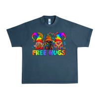 Midnight Navy LGBTQ Free Hugs Gnomes Urban Heavy Tee - BundleAndBundleShop
