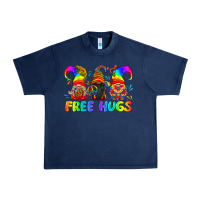 Navy LGBTQ Free Hugs Gnomes Urban Heavy Tee - BundleAndBundleShop