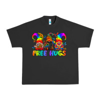 Pigment Black LGBTQ Free Hugs Gnomes Urban Heavy Tee - BundleAndBundleShop