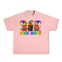 Salmon LGBTQ Free Hugs Gnomes Urban Heavy Tee - BundleAndBundleShop