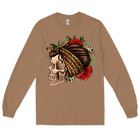 Toasted Coconut leopard bandana and roses skull Long Sleeve Tee - Jasminsmagicworld