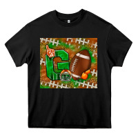 Black go american football leopard Heavy Core Tee - NancyCooperArtShop