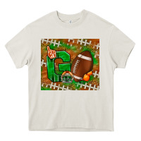 Cream go american football leopard Heavy Core Tee - NancyCooperArtShop