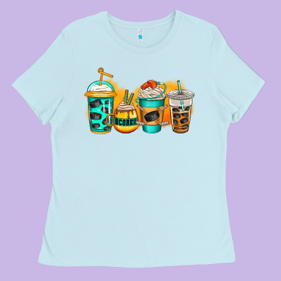 Ice Hockey Coffee Ladies Tee Designed By Jasminsmagicworld