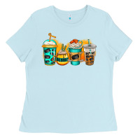 Baby Blue ice hockey coffee Ladies Tee - Jasminsmagicworld