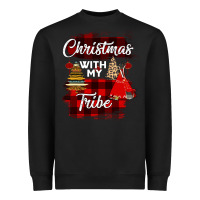 Black Christmas With My Tribe Heavyweight Sweatshirt - Bettercallsaul