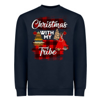 Navy Christmas With My Tribe Heavyweight Sweatshirt - Bettercallsaul