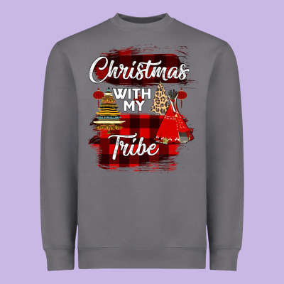 Christmas With My Tribe Heavyweight Sweatshirt Designed By Bettercallsaul