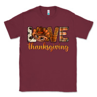 Burgundy love thanksgiving with turkey bbs Classic Tee - BundleAndBundleShop