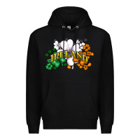Black St. Patrick's Ireland flag Premium Hoodie - HowdyJamesFarm