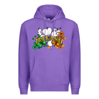 Purple St. Patrick's Ireland flag Premium Hoodie - HowdyJamesFarm