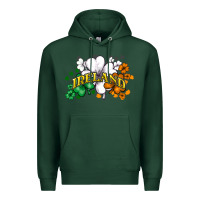 Sports Green St. Patrick's Ireland flag Premium Hoodie - HowdyJamesFarm