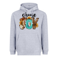 Heather Grey Western Choose Joy Heavyweight Hoodie - FaDigitalArtStudio