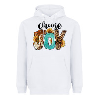 White Western Choose Joy Heavyweight Hoodie - FaDigitalArtStudio