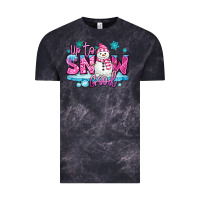 Cloud Black up to snow good pink christmas winter snowman Vintage Tee - MaliasSmallBusiness