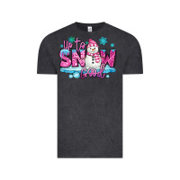 Vintage Black up to snow good pink christmas winter snowman Vintage Tee - MaliasSmallBusiness