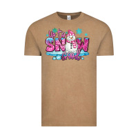 Up To Snow Good Pink Christmas Winter Snowman Vintage Tee | Teevron