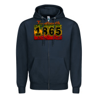 Navy juneteenth 1865 Zipper Hoodie - CowGirlArtShop