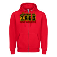 Red juneteenth 1865 Zipper Hoodie - CowGirlArtShop