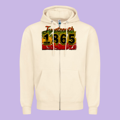 Juneteenth 1865 Zipper Hoodie Designed By Cowgirlartshop