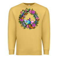 Antique Gold Easter Ocaliptus spring flowers Premium Sweatshirt - OliviaCreatesArt