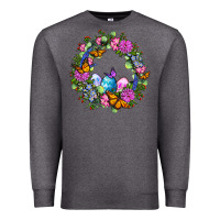 Charcoal Heather Easter Ocaliptus spring flowers Premium Sweatshirt - OliviaCreatesArt