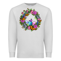 Dove Grey Easter Ocaliptus spring flowers Premium Sweatshirt - OliviaCreatesArt