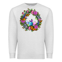 Oatmeal Heather Easter Ocaliptus spring flowers Premium Sweatshirt - OliviaCreatesArt
