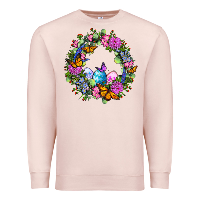 Easter Ocaliptus Spring Flowers Premium Sweatshirt by OliviaCreatesArt | Teevron
