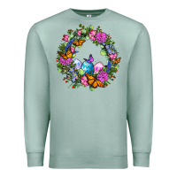 Seafoam Easter Ocaliptus spring flowers Premium Sweatshirt - OliviaCreatesArt
