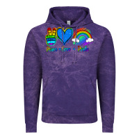 Cloud Purple Peace Love Pride Vintage Hoodie - Jasminsmagicworld