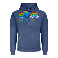 Vintage Denim Peace Love Pride Vintage Hoodie - Jasminsmagicworld