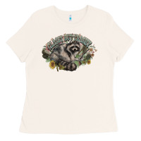 Bone classy but trashy racoon Ladies Tee - NancyCooperArtShop
