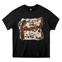 Black hand drawn cowhide cow fur Heavy Core Tee - BarkalooDesign
