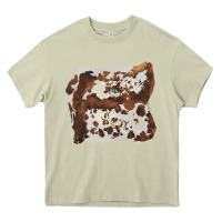 Mossy hand drawn cowhide cow fur Heavy Core Tee - BarkalooDesign