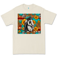 Bone Aztec Sunflowers Horse Premium Tee - LillyAllenDesigns